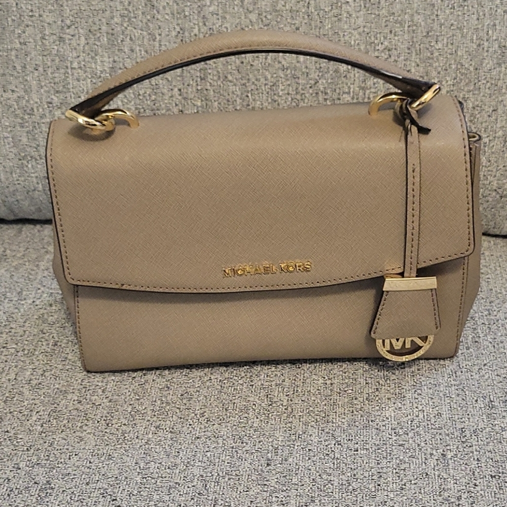 Michael Kors Ava khaki color satchel/crossbody